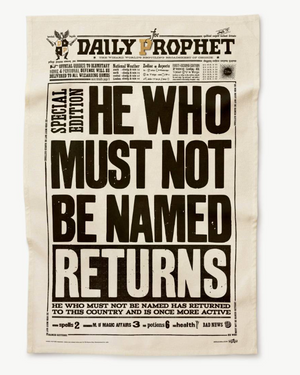 He Who Must Not Be Named Returns Tea Towel
