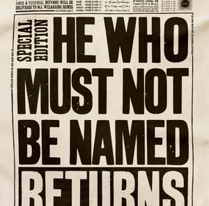 He Who Must Not Be Named Returns Tea Towel