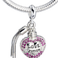 Love Potion Slider Charm-  Sterling Silver Embellished with Crystals