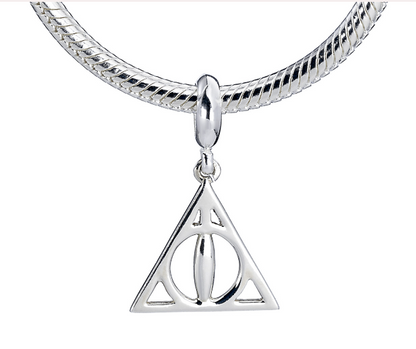 Deathly Hallows Slider Charm - Sterling Silver