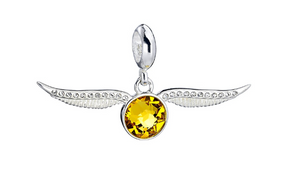 Golden Snitch Slider Charm - Sterling Silver Embellished with Crystal