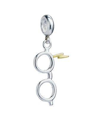 Harry Potter Glasses and Lightning Bolt Slider Charm - Sterling Silver