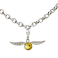 Golden Snitch Clip Charm - Sterling Silver Embellished with Crystals