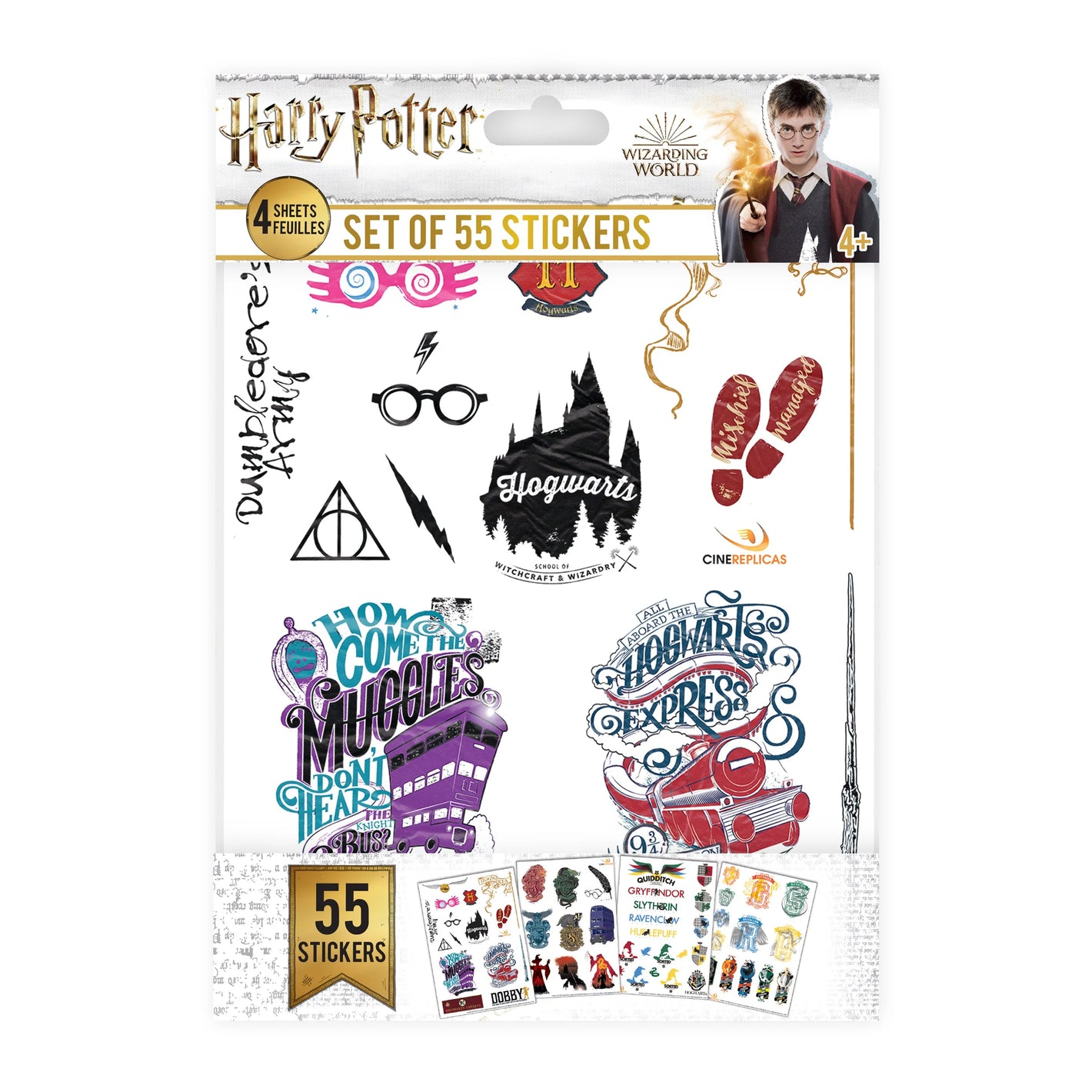 Set of 55 Harry Potter Themed Stickers