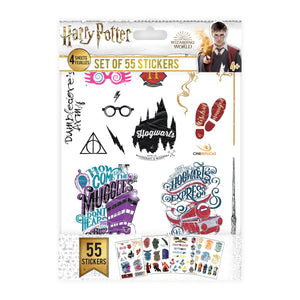 Set of 55 Harry Potter Themed Stickers
