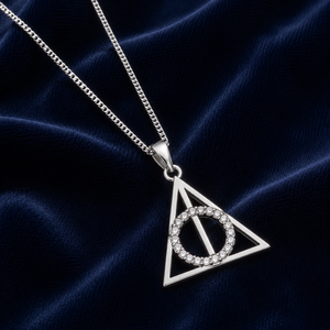 Deathly Hallows Necklace - Sterling Silver Embellished with Crystals
