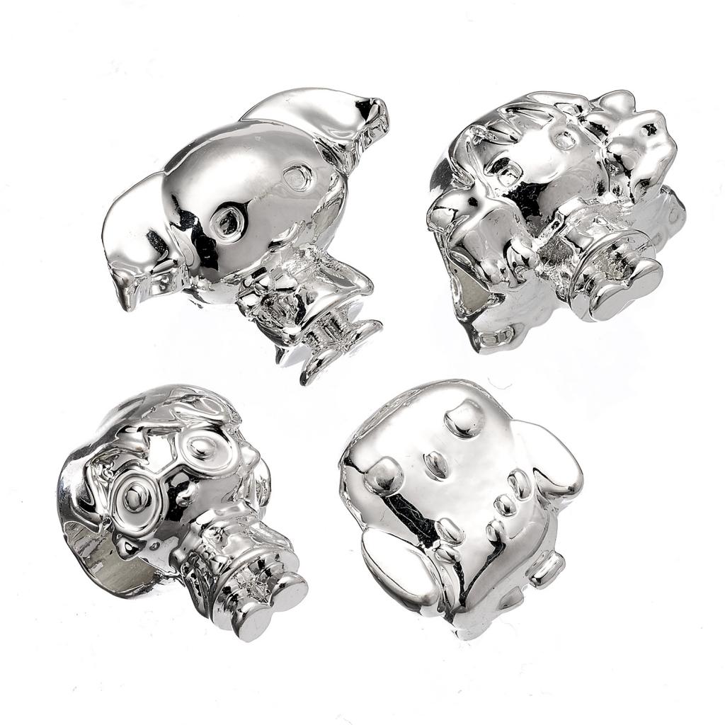Slider Charm Set of Four- Hermione, Harry, Dobby and Hedwig