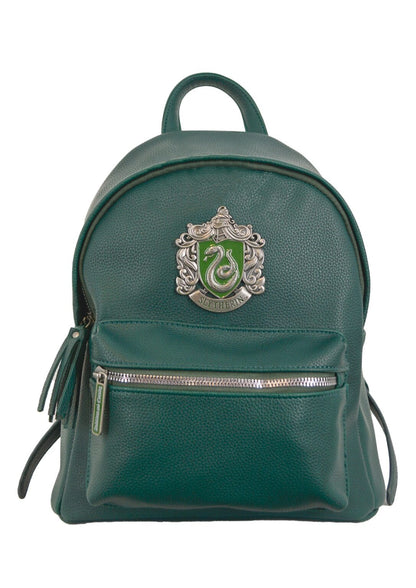 Slytherin Pebbled Leather Mini Backpack