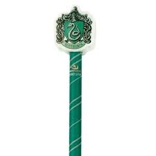 Slytherin Pencil with House Crest Eraser