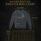 Slytherin Hogwarts knitted sweater size chart with measurements