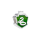 Slytherin Spacer Bead - Sterling Silver with Enamel