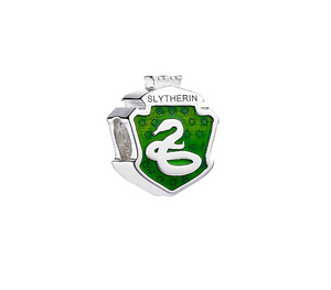 Slytherin Spacer Bead - Sterling Silver with Enamel