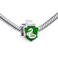 Slytherin Spacer Bead - Sterling Silver with Enamel