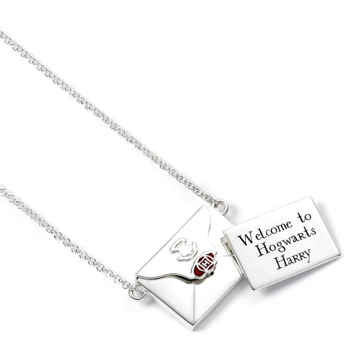 Sterling Silver Hogwarts Acceptance Letter, Opening Necklace