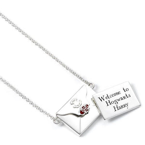 Sterling Silver Hogwarts Acceptance Letter, Opening Necklace