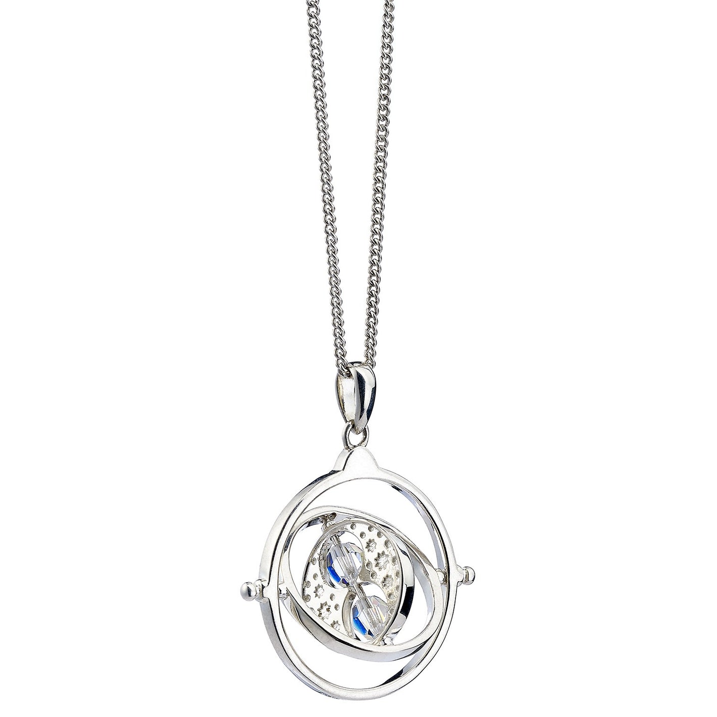 Time Turner Necklace - Sterling Silver Embellished with Crystals