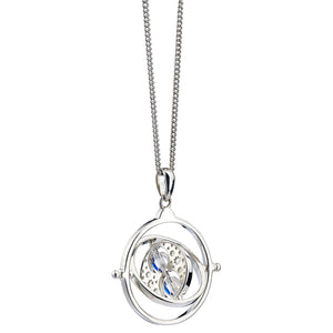 Time Turner Necklace - Sterling Silver Embellished with Crystals