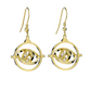 Time Turner Drop Earrings - Gold Plated Sterling Silver Embellished with Crystals