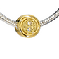Time Turner Spacer Bead - Gold Plated Sterling Silver Embellished with Swarovski Crystals