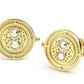 Time Turner Stud Earrings - Gold Plated Sterling Silver Embellished with Crystals