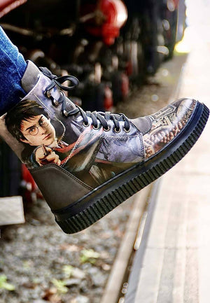 Triwizard Tournament Women's Vegan Leather Black Boots