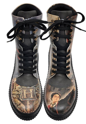 Triwizard Tournament Women's Vegan Leather Black Boots