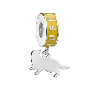 Hufflepuff Badger Slider Charm - Sterling Silver with Enamel