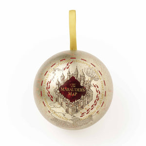 Marauders Map Christmas Tin Bauble with Pin Badge Gift Set