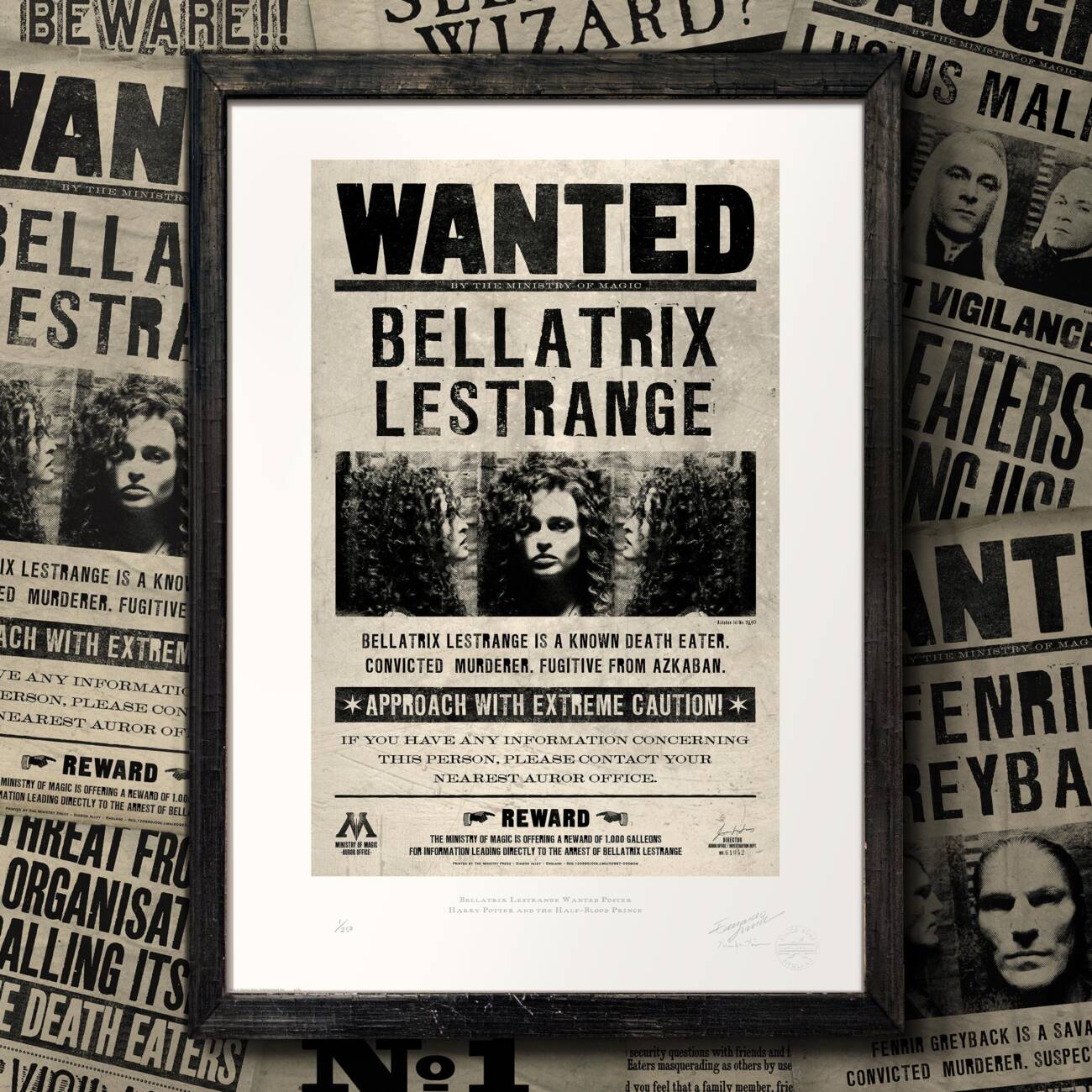 Bellatrix LeStrange Wanted Framed Poster
