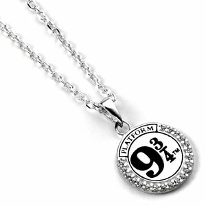 Platform 9 3/4 Sterling Silver Necklace Embellished with Crystals