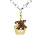 Chocolate Frog Clip Charm - Gold Plated Sterling Silver Embellished with Swarovski® Crystal