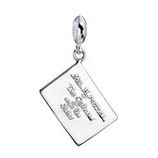 Acceptance Letter Slider Charm Sterling Silver