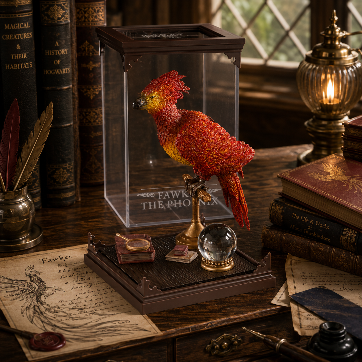 Fawkes Magical Creature Diorama