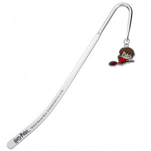 Harry Potter on Broomstick Metal Bookmark with Charm