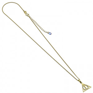 Deathly Hallows Gold Plated Necklace with Crystals