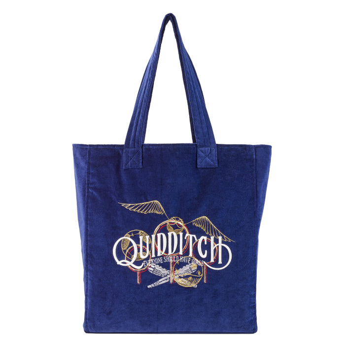 Embroidered Quidditch Velvet Tote Bag