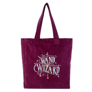 The Wand Chooses The Wizard Velvet Tote Bag