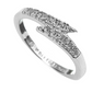 Lightning Bolt Ring - Sterling Silver Embellished with Crystals