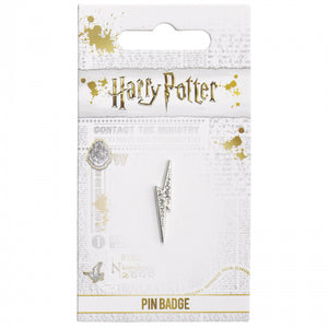 Lightning Bolt with Crystals Pin Badge