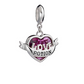 Love Potion Sterling Silver Slider Charm Embellished with Crystals