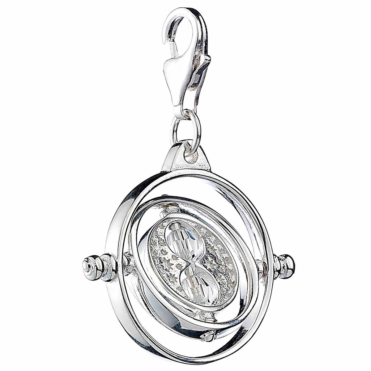 Time Turner Sterling Silver Clip Charm with Crystals