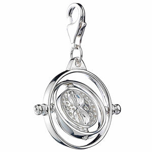 Time Turner Sterling Silver Clip Charm with Crystals