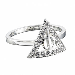 Deathly Hallows Sterling Silver Ring with Crystals