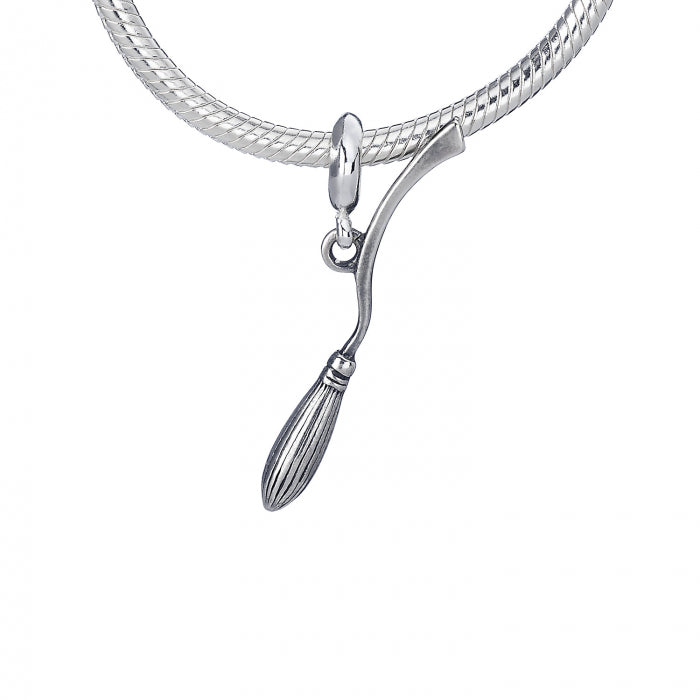 Broomstick Silver Slider Charm