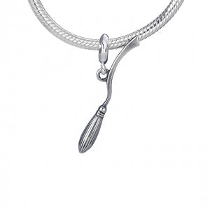 Broomstick Silver Slider Charm
