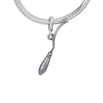 Nimbus 2000 Broomstick Slider Charm - Sterling Silver
