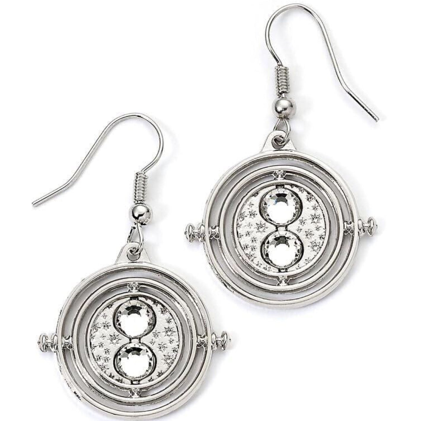Time Turner Drop Earrings- Silver