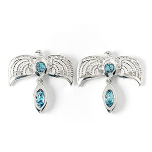 Ravenclaw Diadem Sterling Silver Stud Earrings with Crystals