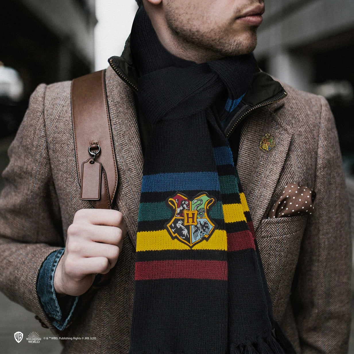 Hogwarts Knitted Scarf  - Black