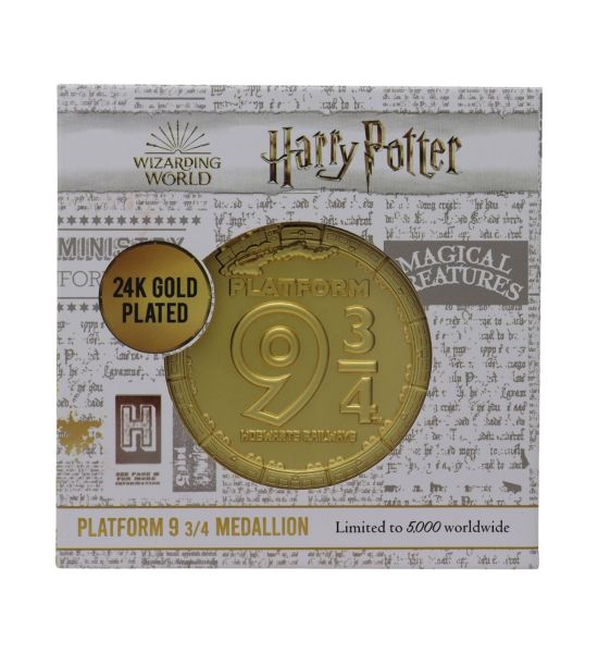 Platform 9 3/4 24K Gold Plated Medallion